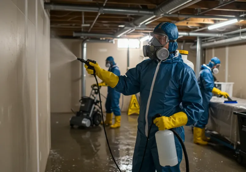 Basement Sanitization and Antimicrobial Treatment process in Apollo, PA